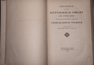 Catalogue of the Egyptological Library and Other Books from the Collection of the Late Charles Edwin Wilbour[newline]M1990-01.jpg