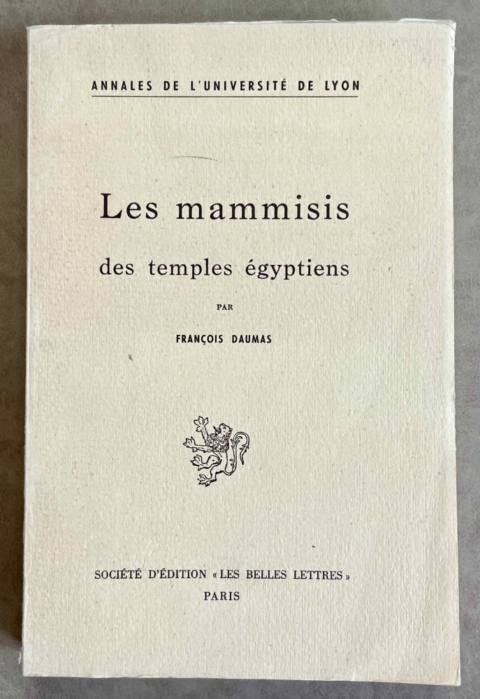 Item #M1998a Les mammisis des temples égyptiens. DAUMAS François.[newline]M1998a-00.jpeg