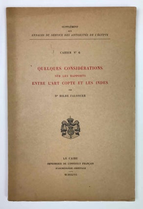 Item #M2020b Quelques considérations sur les rapports entre l'art copte et les Indes....