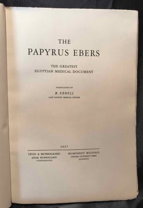 The Papyrus Ebers. The greatest Egyptian medical document.[newline]M2030-02.jpg