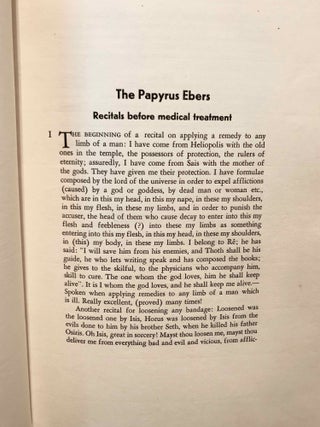 The Papyrus Ebers. The greatest Egyptian medical document.[newline]M2030-08.jpg