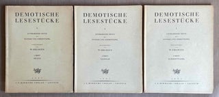 Item #M2036a Demotische Lesestücke. Band I: Literarische Texte mit Glossar und Schrifttafel. 1....[newline]M2036a-00.jpeg