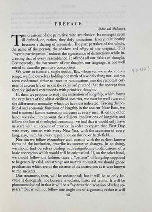 Kingship and the Gods. A study of ancient Near Eastern religion as the integration of society & nature.