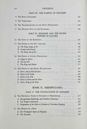 Kingship and the Gods. A study of ancient Near Eastern religion as the integration of society & nature.