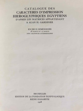 Catalogue des caractères d’impression hiéroglyphiques égyptiens, d’après les matrices appartenant à Alan H. Gardiner[newline]M2066a-01.jpg