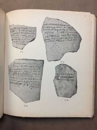 Theban Ostraca. Part I: Hieratic Texts, by Allan H. Gardiner. Part II: Demotic texts, by Herbert Thompson. Part III: Greek texts, by J.G. Milne. Part IV: Coptic texts, by Herbert Thompson.. Edited from the originals, now mainly in the Ontario Museum of Archaeology, Toronto and the Bodleian Library, Oxford. University of Toronto Studies.[newline]M2069a-20.jpg