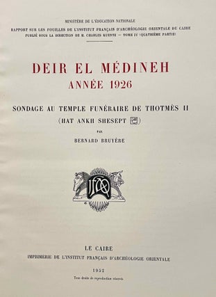 Rapport sur les fouilles de Deir el-Medineh (1926). Sondage au temple funéraire de Thoutmès II.[newline]M2072a-03.jpeg