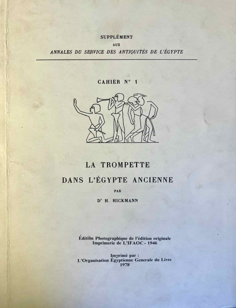 Item #M2103d La trompette dans l&rsquo;Egypte ancienne. HICKMANN Hans.[newline]M2103d-00.jpeg