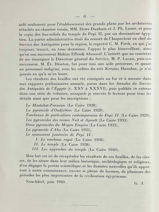 Douze ans de fouilles dans la n&eacute;cropole memphite. 1924-1936.