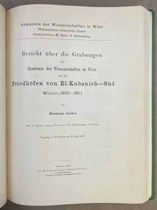 Bericht &uuml;ber die Grabungen der Akademie der Wissenschaften in Wien auf den Friedh&ouml;fen von El-Kubanieh-S&uuml;d, Winter 1910-1911, [with:] Bericht &uuml;ber die Grabungen der Akademie der Wissenschaften in Wien auf den Friedh&ouml;fen von El-Kubanieh-Nord, Winter 1910-1911.[newline]M2119-10.jpeg