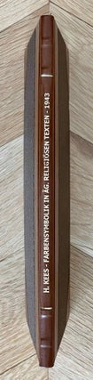 Item #M2129 Farbensymbolik in ägyptischen religiösen Texten. KEES Hermann