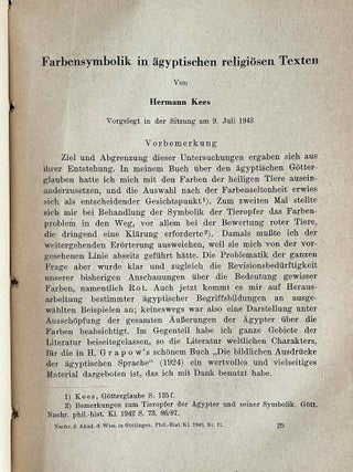 Farbensymbolik in &auml;gyptischen religi&ouml;sen Texten