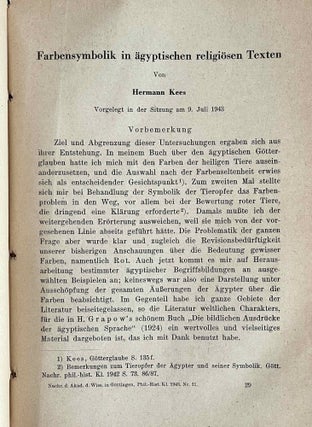 Farbensymbolik in ägyptischen religiösen Texten