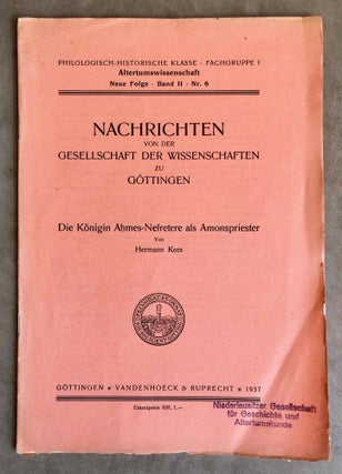 Item #M2130a Die Königin Ahmes-Nefretere als Amonspriester. KEES Hermann