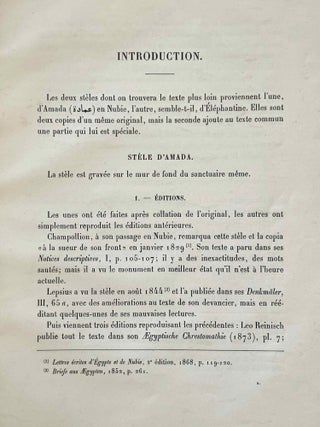 Deux stèles d’Aménophis II (stèles d’Amada et d’Éléphantine)