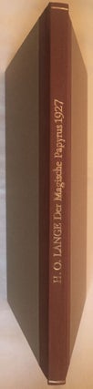 Item #M2144b Der magische Papyrus Harris. LANGE Hans Ostenfeld