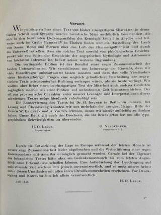 Papyrus Carlsberg No. I. Ein hieratisch-demotischer kosmologischer Text.