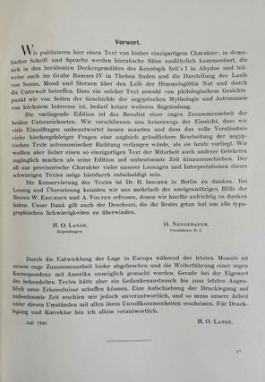 Papyrus Carlsberg No. I. Ein hieratisch-demotischer kosmologischer Text.