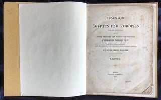 Item #M2161a Denkmäler aus Aegypten und Aethiopien. Vorläufige Nachricht über die Expedition,...