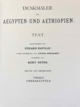 Denkmäler aus Aegypten und Aethiopien. Text volumes 1 to 5 (complete text)[newline]M2161d-18.jpg