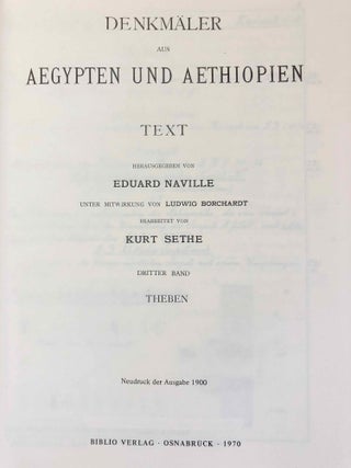 Denkmäler aus Aegypten und Aethiopien. Text volumes 1 to 5 (complete text)[newline]M2161d-19.jpg