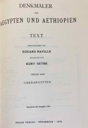 Denkmäler aus Aegypten und Aethiopien. Text volumes 1 to 5 (complete text)[newline]M2161d-23.jpg
