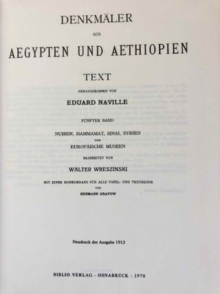 Denkmäler aus Aegypten und Aethiopien. Text volumes 1 to 5 (complete text)[newline]M2161d-28.jpg