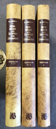 Item #M2161d Denkmäler aus Aegypten und Aethiopien. Text volumes 1 to 5 (complete text). LEPSIUS...