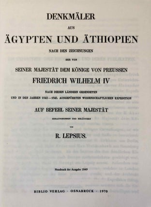 Denkmäler aus Aegypten und Aethiopien. Text volumes 1 to 5 (complete text)[newline]M2161f-02.jpg