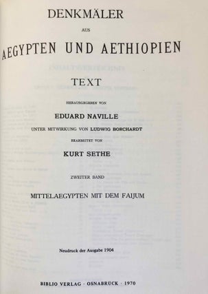 Denkmäler aus Aegypten und Aethiopien. Text volumes 1 to 5 (complete text)[newline]M2161f-13.jpg