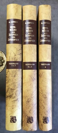 Item #M2161f Denkmäler aus Aegypten und Aethiopien. Text volumes 1 to 5 (complete text). LEPSIUS...[newline]M2161f.jpg