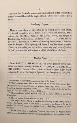 The Horologion of the Egyptian Church. Coptic and Arabic text from a mediaeval manuscript. Translated and annotated by O.H.E. KHS-BURMESTER.