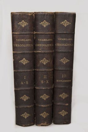 Item #M2169 Vocabolario geroglifico copto-ebraico. Vol. I to VIII (complete set). LEVI Simeone[newline]M2169.jpg