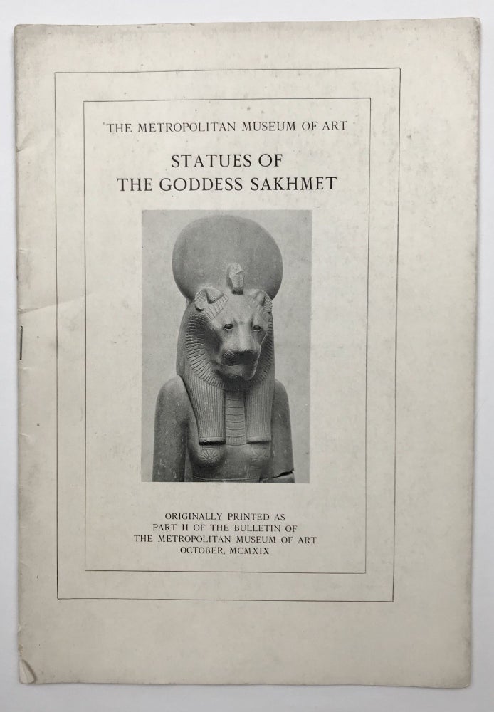 Item #M2186 Statues of the Goddess Sakhmet. LYTHGOE Albert Morton.[newline]M2186.jpeg
