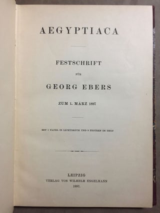 Aegyptiaca. Festschrift Georg Ebers[newline]M2189-04.jpg