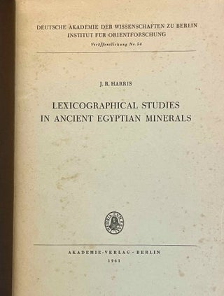 Lexicographical studies in ancient Egyptian minerals[newline]M2192a-02.jpeg
