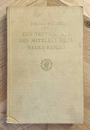Item #M2193c Zur Verwaltung des Mittleren und Neuen Reichs. HELCK Wolfgang[newline]M2193c-00.jpeg