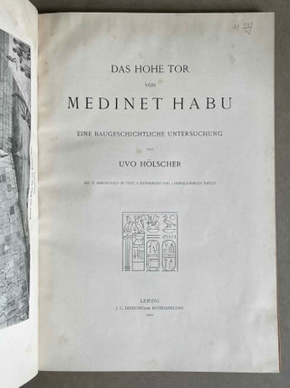 Das hohe Tor von Medinet Habu. Eine baugeschichtliche Untersuchung.[newline]M2194-02.jpeg