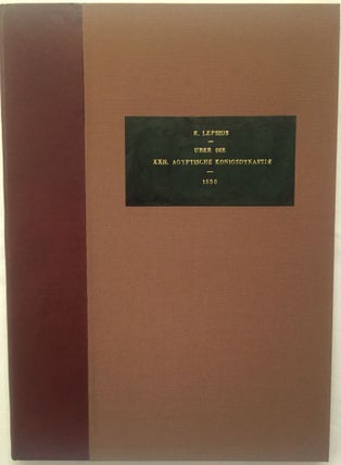 Item #M2195a Über die XXII. ägyptische Königsdynastie. Nebst einigen Bemerkungen zu der XXVI....