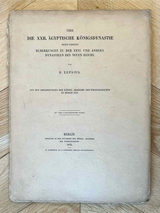Item #M2195c Über die XXII. ägyptische Königsdynastie. Nebst einigen Bemerkungen zu der XXVI....