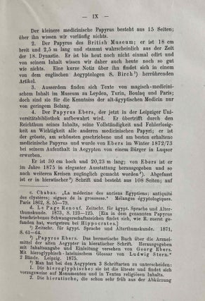 Papyros Ebers. Das älteste Buch über Heilkunde. Aus dem Aegyptischen zum erstenmal vollständig übersetzt.[newline]M2196-07.jpeg
