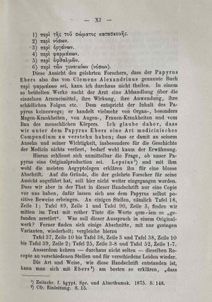 Papyros Ebers. Das älteste Buch über Heilkunde. Aus dem Aegyptischen zum erstenmal vollständig übersetzt.[newline]M2196-09.jpeg