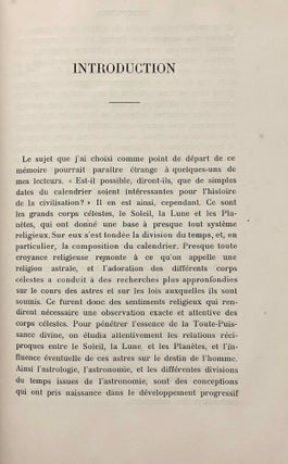 Etudes sur le calendrier égyptien. Dates calendériques au point de vue de l’histoire de la civilisation.