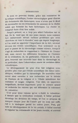 Etudes sur le calendrier égyptien. Dates calendériques au point de vue de l’histoire de la civilisation.