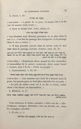Etudes sur le calendrier égyptien. Dates calendériques au point de vue de l’histoire de la civilisation.