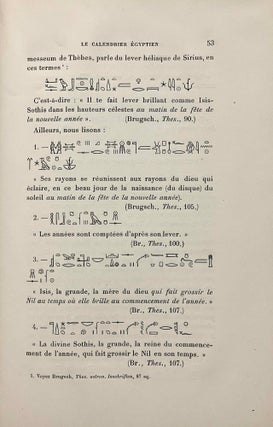 Etudes sur le calendrier égyptien. Dates calendériques au point de vue de l’histoire de la civilisation.