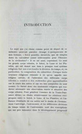Etudes sur le calendrier égyptien. Dates calendériques au point de vue de l’histoire de la civilisation.
