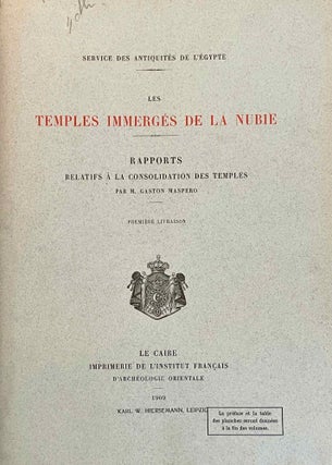 Rapports relatifs à la consolidation des temples. 1e, 2e, 3e & 4e livraison (complete set)[newline]M2213b-03.jpeg