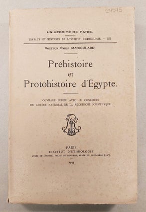 Item #M2218 Préhistoire et protohistoire d’Égypte. (Université de Paris. Travaux et...[newline]M2218-00.jpeg