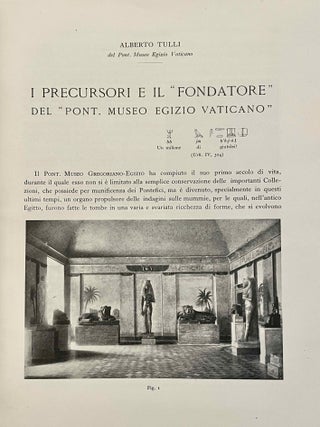 MISCELLANEA GREGORIANA. Raccolta di scritti pubblicati nel I Centenario dalla Fondazione del Pont. Museo Egizio (1839-1939). (Monumenti, Musei e Gallerie Pontificie.)&hellip;